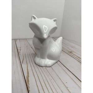 White Ceramic FOX Animal Minimalist Modern Decor